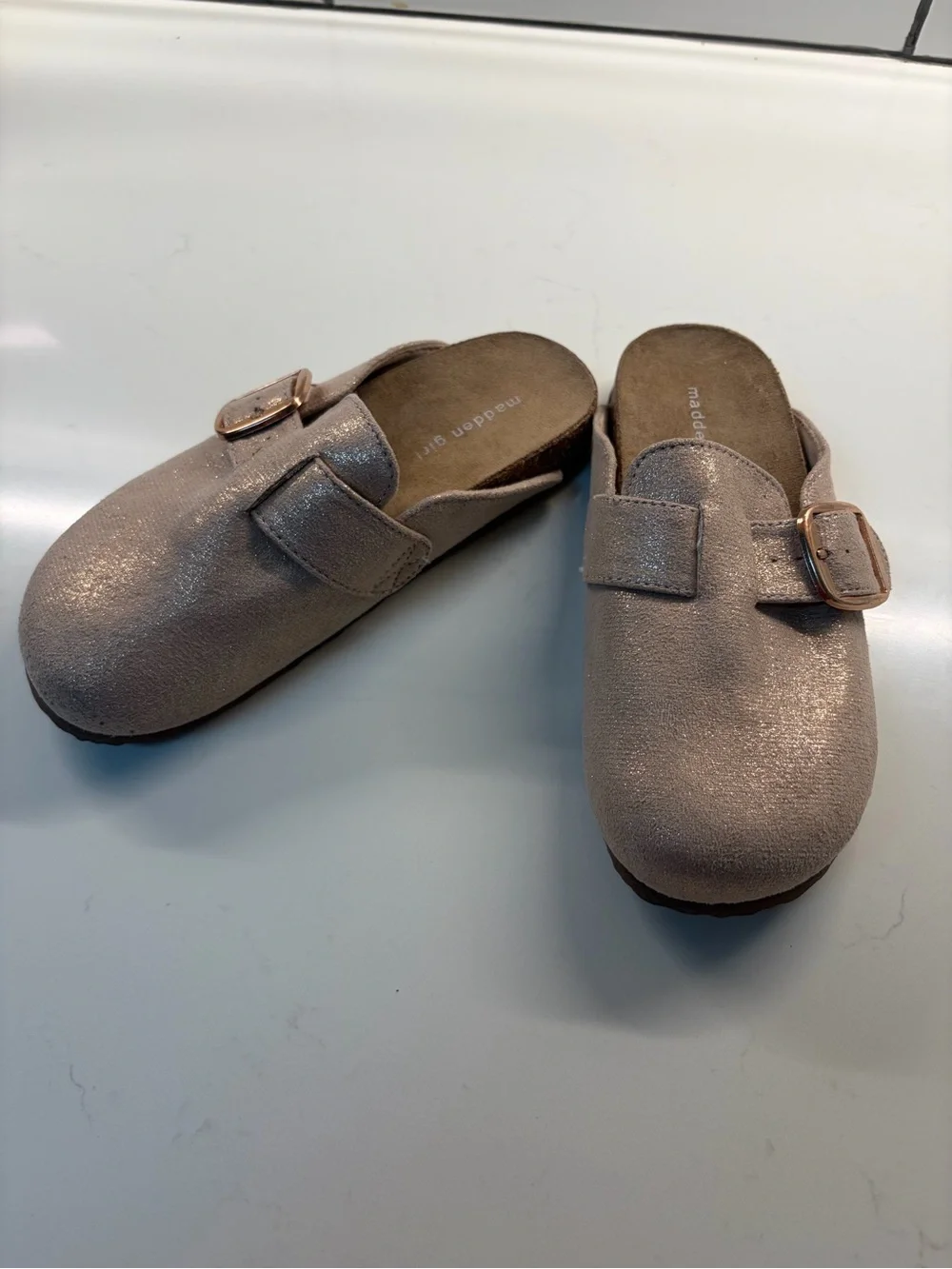Madden Girl Kids Rose Gold Slip-On  with Buckle